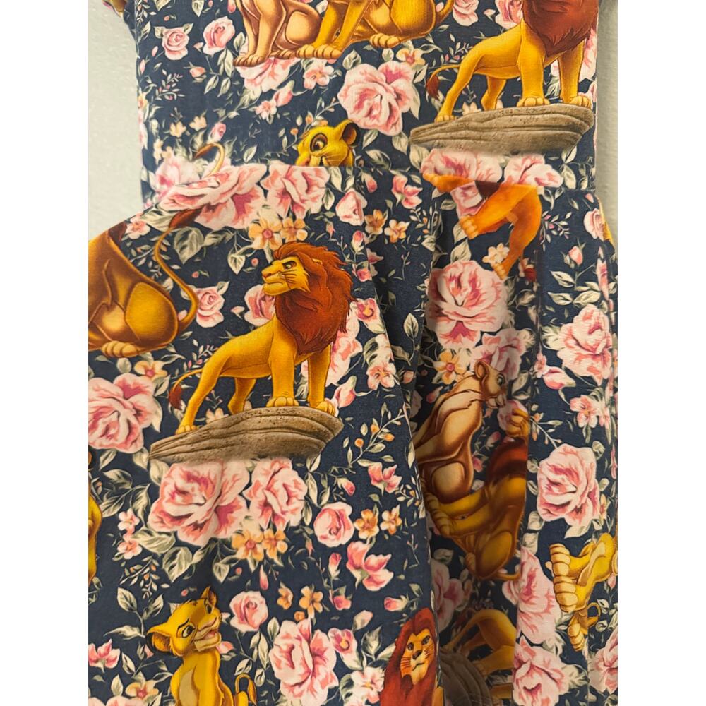 Wild Rich Kids Disney Lion king blue and pink flower dress girls 3/4 - Picture 2 of 3